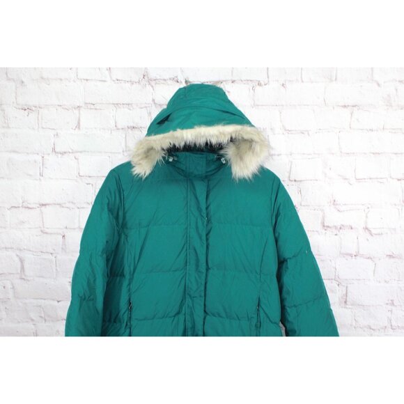 LL Bean Ultrawarm Coat Long Quilted Full Zip Spruce Size L Pet - Picture 2 of 12